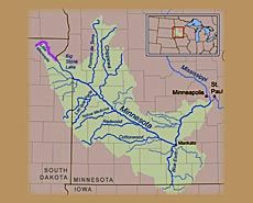 map illustration of the Minnesota River