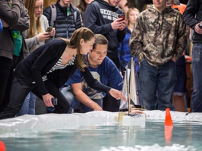 Instructor Kathryn Graham with students