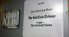 Salt Lake Tribune wall sign in Washington, D.C.