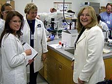 Utah Science Teacher Symposium participants in the lab