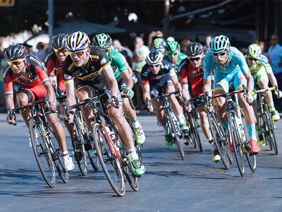 bike riders in a peloton