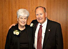 Ann and Jim Hansen at Utah State University ceremony