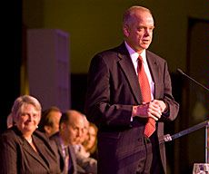USU professor Anthony Peacock at lecture