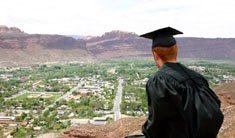 Utah State University commencement ceremonies have been held around the state, including Moab.