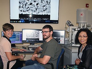 USU faculty, staff and researcher at USU's Microscopy Core Facilty