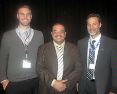 Daniel Ryan, Morris Dmitry and Dru Whitlock at awards ceremony