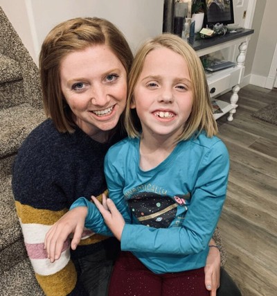 Jenna and her niece, Emma, who has Cystic Fibrosis.