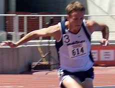 USU men's track Steve Strickland in action