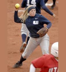 USU softball third baseman Amy Schaible 