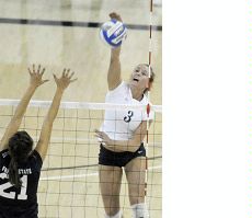 USU volleyball action