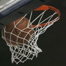 basketball illustration, ball and hoop