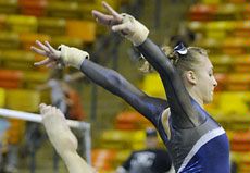 USU gymnastics action