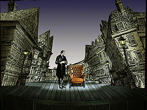 A set design panel from the Lyric Rep production of