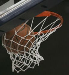 basketball and hoop illustration