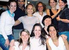 USU student Lindsay Leithead with interns in New York City