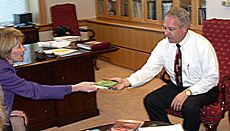 Connections Book Selection Presented To President Albrecht