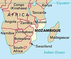 map of Mozambique