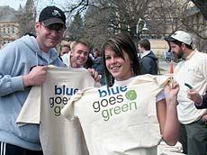 Earth Day, Blue Goes Green t-shirts