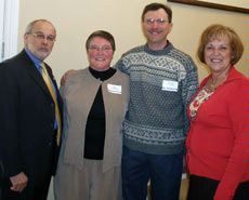 Helga Van Miegroet and group at Inaugural Professor Lecture event