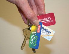 car keys and frequent shopper cards