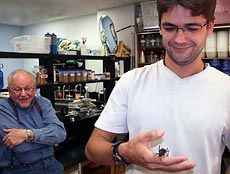 USU insect pathologist Don Roberts and grad student Rodrigo Ferreira 