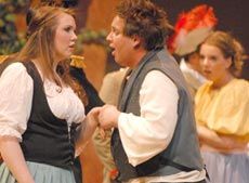 USU Opera Theatre performers Elizabeth Smith and Landon Smith