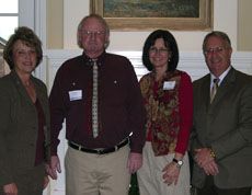 Joyce Albrecht, Randy Jones, Terri Jones, President Albrecht