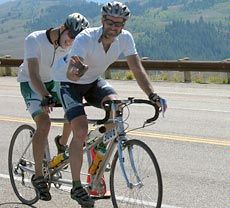 Brad Hintze and Sean Johnson in LOTOJA bike race