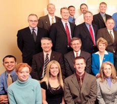 Seely-Hinckley scholars, family members and university administrator