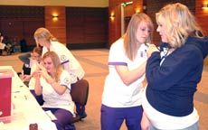 health fair, flu injections