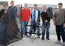 USU's small radio telescope team members
