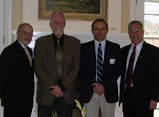 Provost Coward, Prof. Edwards, Johan Du Tuit, President Albrecht