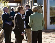 President Stan Albrecht, Joyce Albrect at Discovery Point