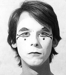 Carl Wittwer in mime makeup as a student