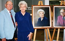 Adele and Dale Young with portraits