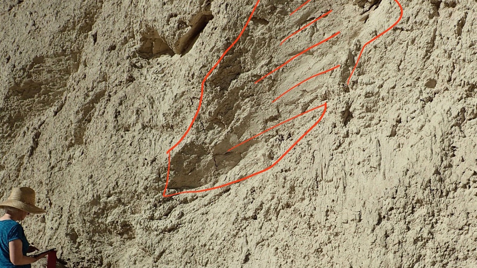 USU geologist at Fish Creek Basin