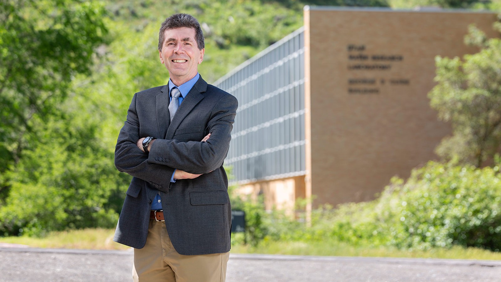 David Tarboton poses for a picture at the Utah Water Research Laboratory in Logan.