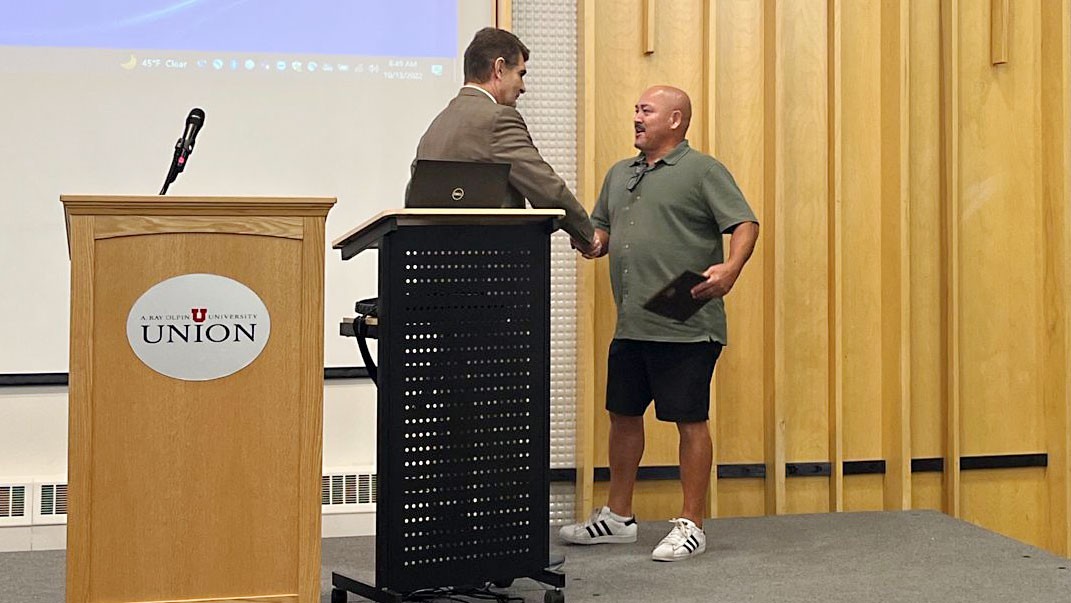 An awards ceremony.