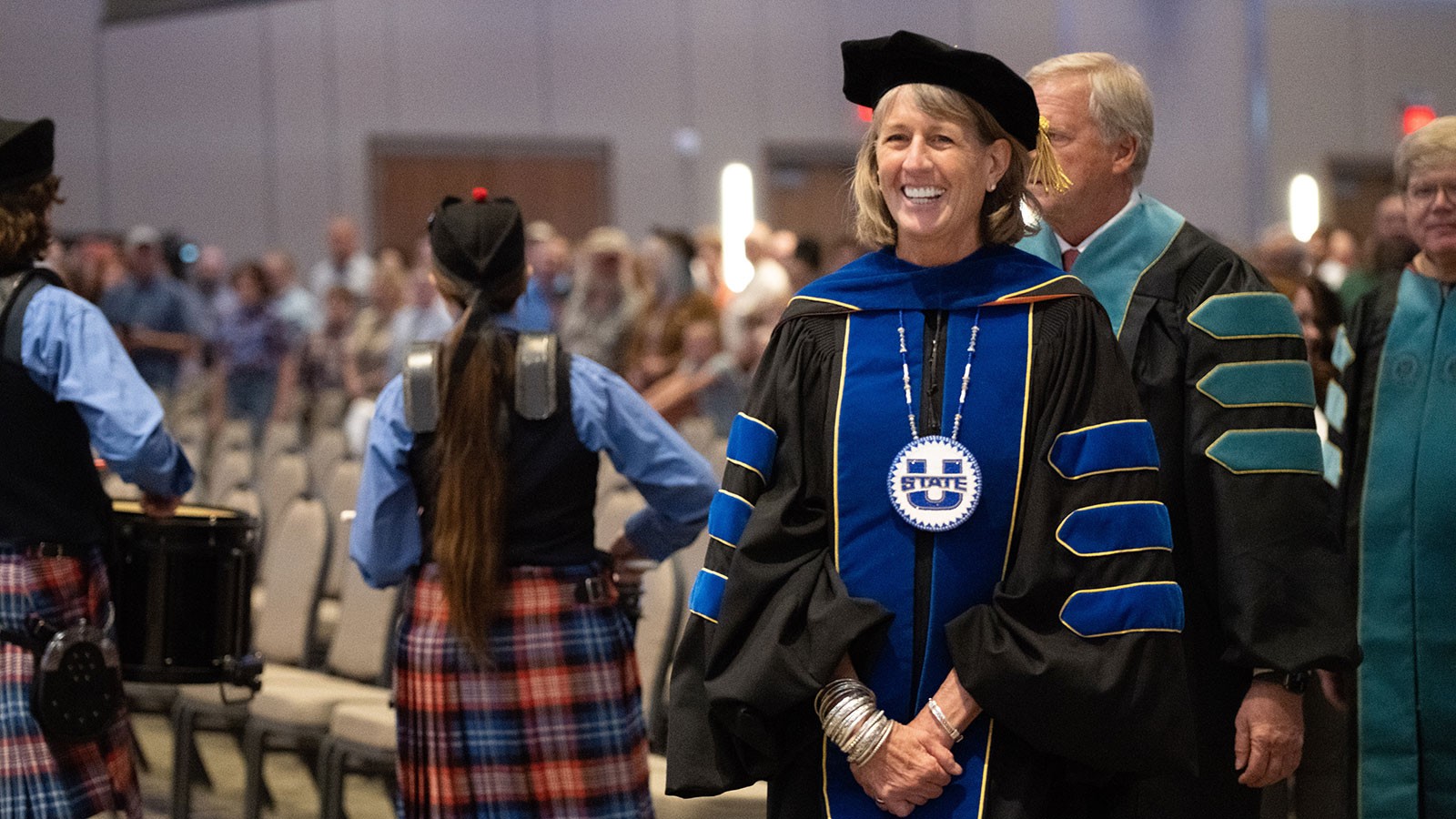 Noelle E. Cockett attends USU Uintah Basin's 2022 commencement.