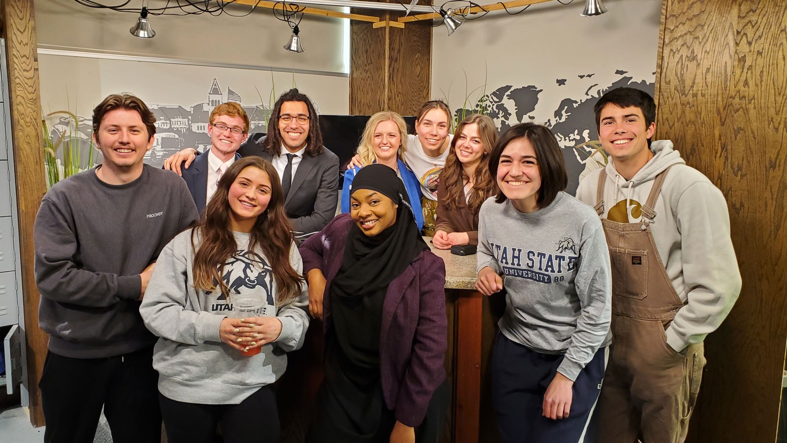 Students posing for a photograph.
