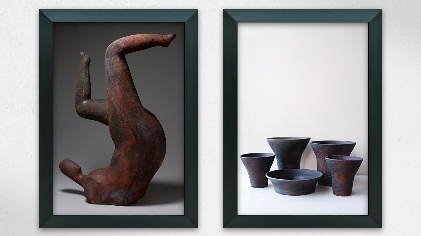 Photographs of two artworks.