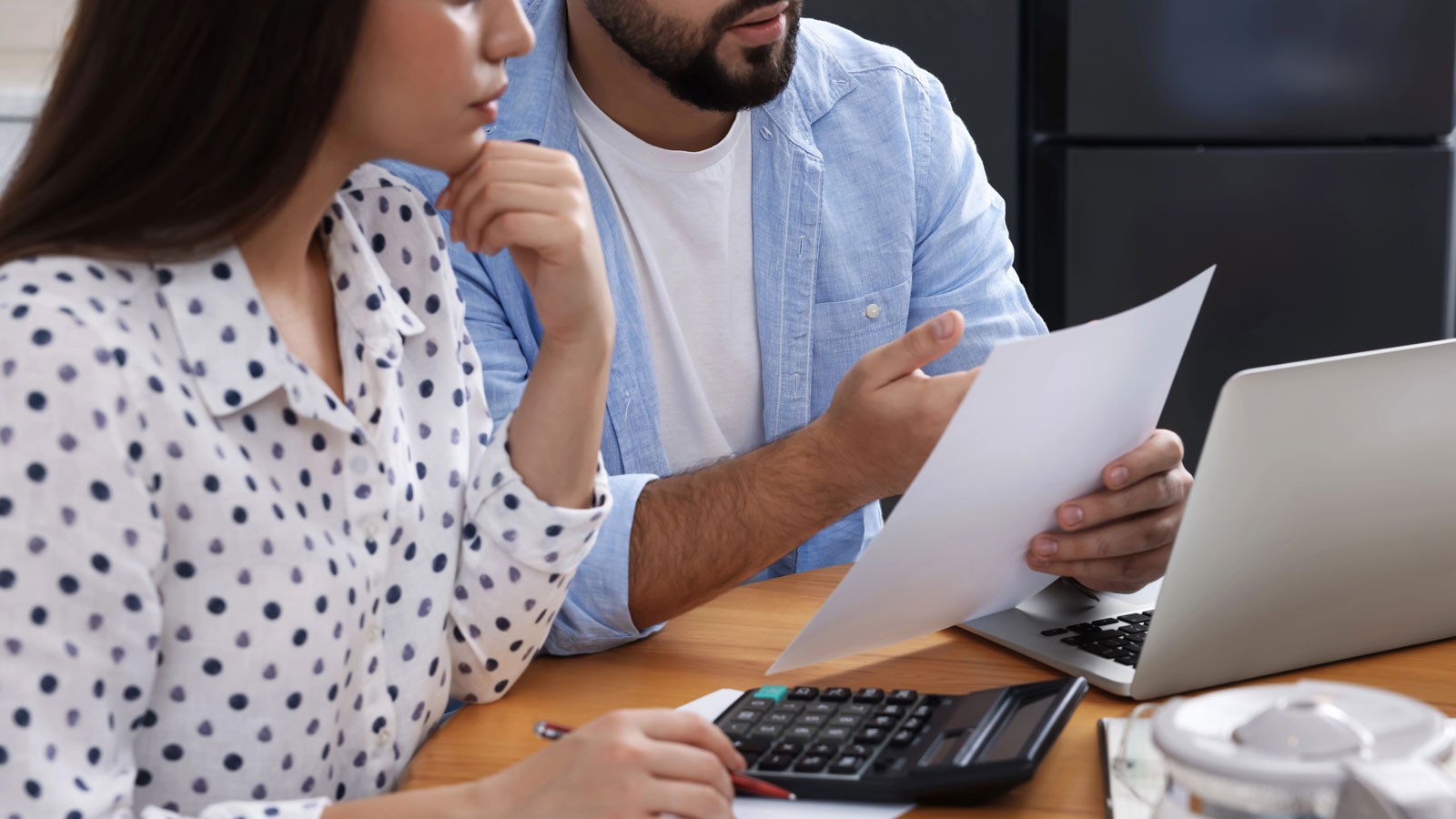 People looking over finances.