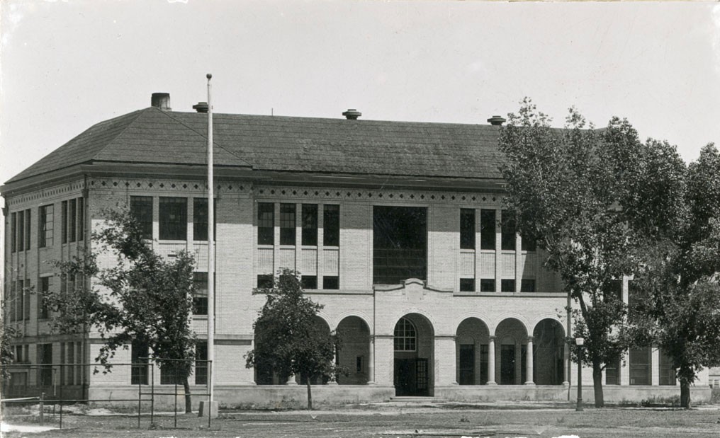 A historical photograph of the Animal Science building on USU's Logan campus.