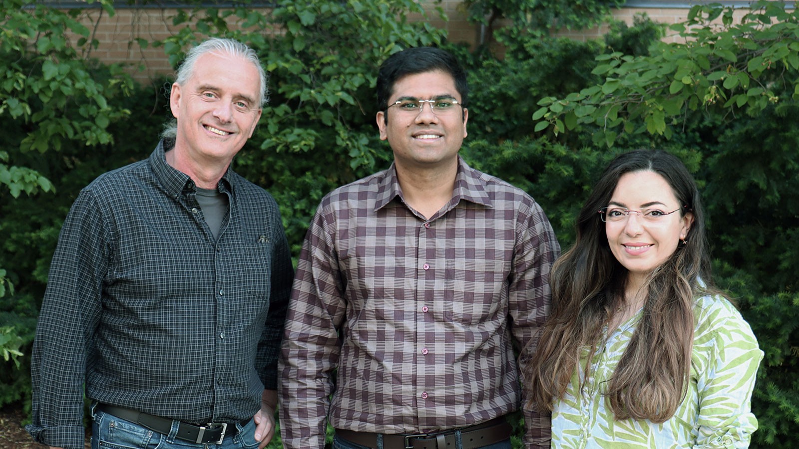 USU scientists Ludger Scherliess, Shah Muhammad Hamdi and Souka.