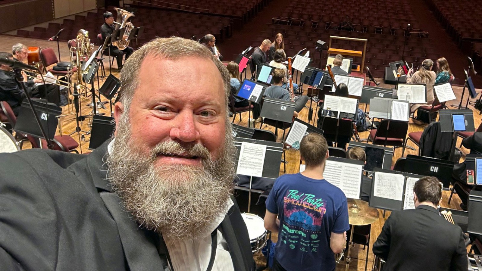 David Smith at an orchestra recital.