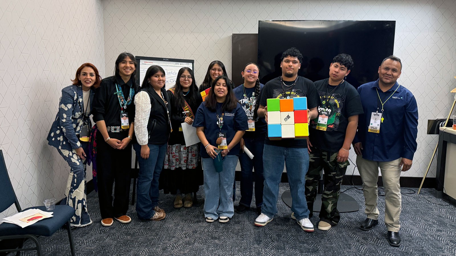 People in a group photo.