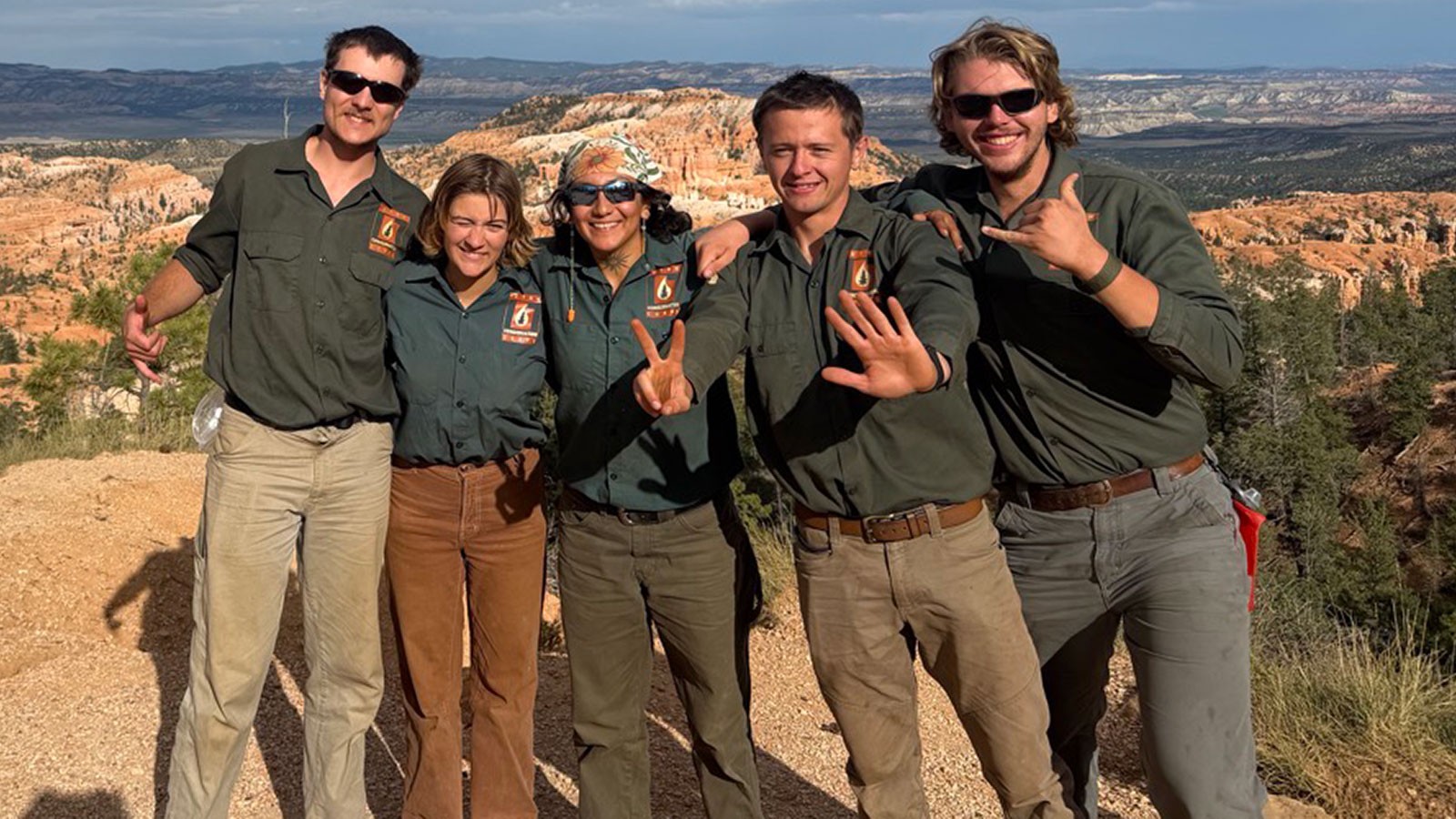 Utah Conservation Corps members posing for a photo in Moab.