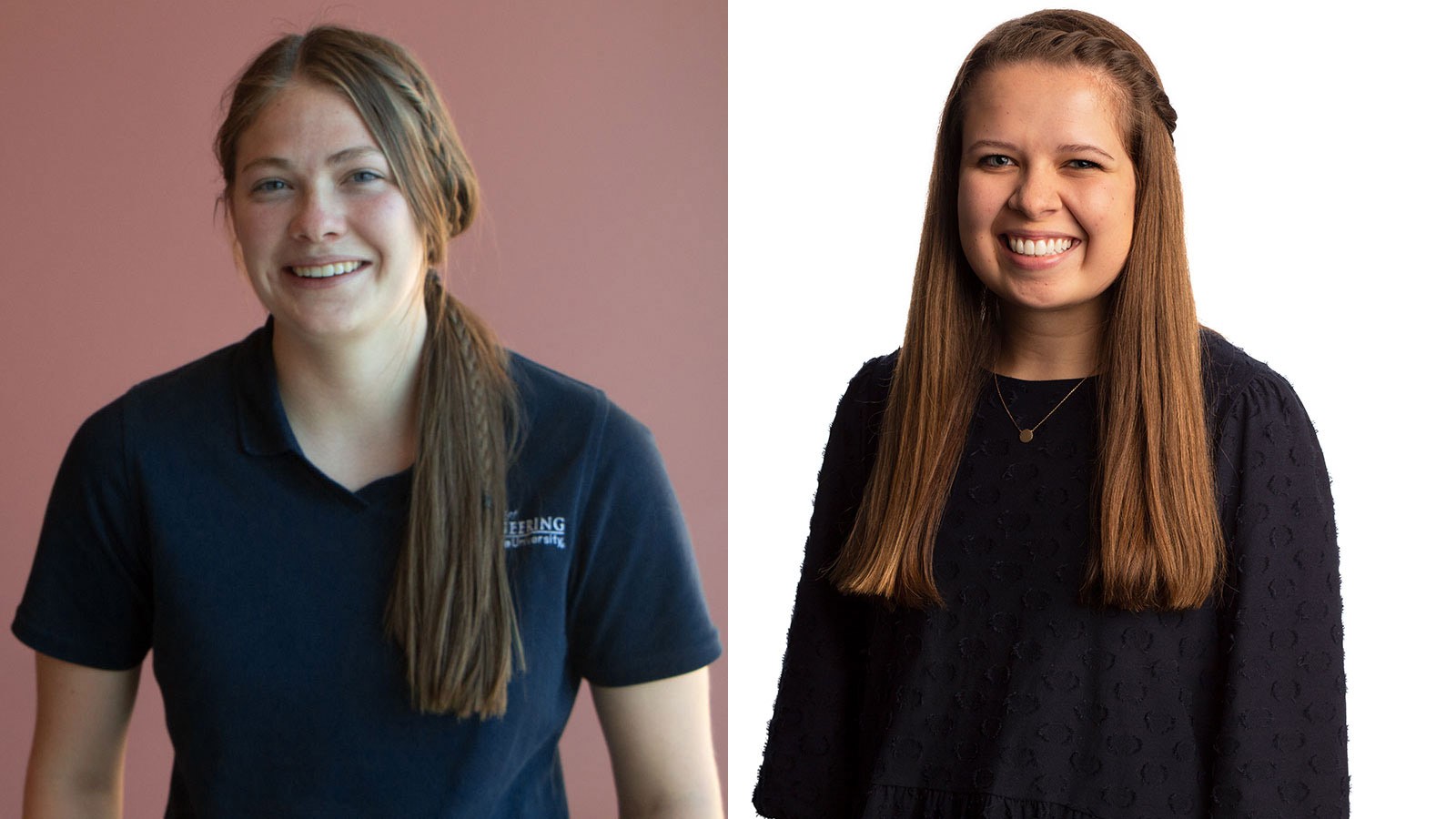 Civil engineering students Sadie Boyer (left) and Kate Christiansen.