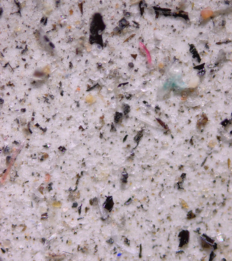 A close up photo of ash particles.