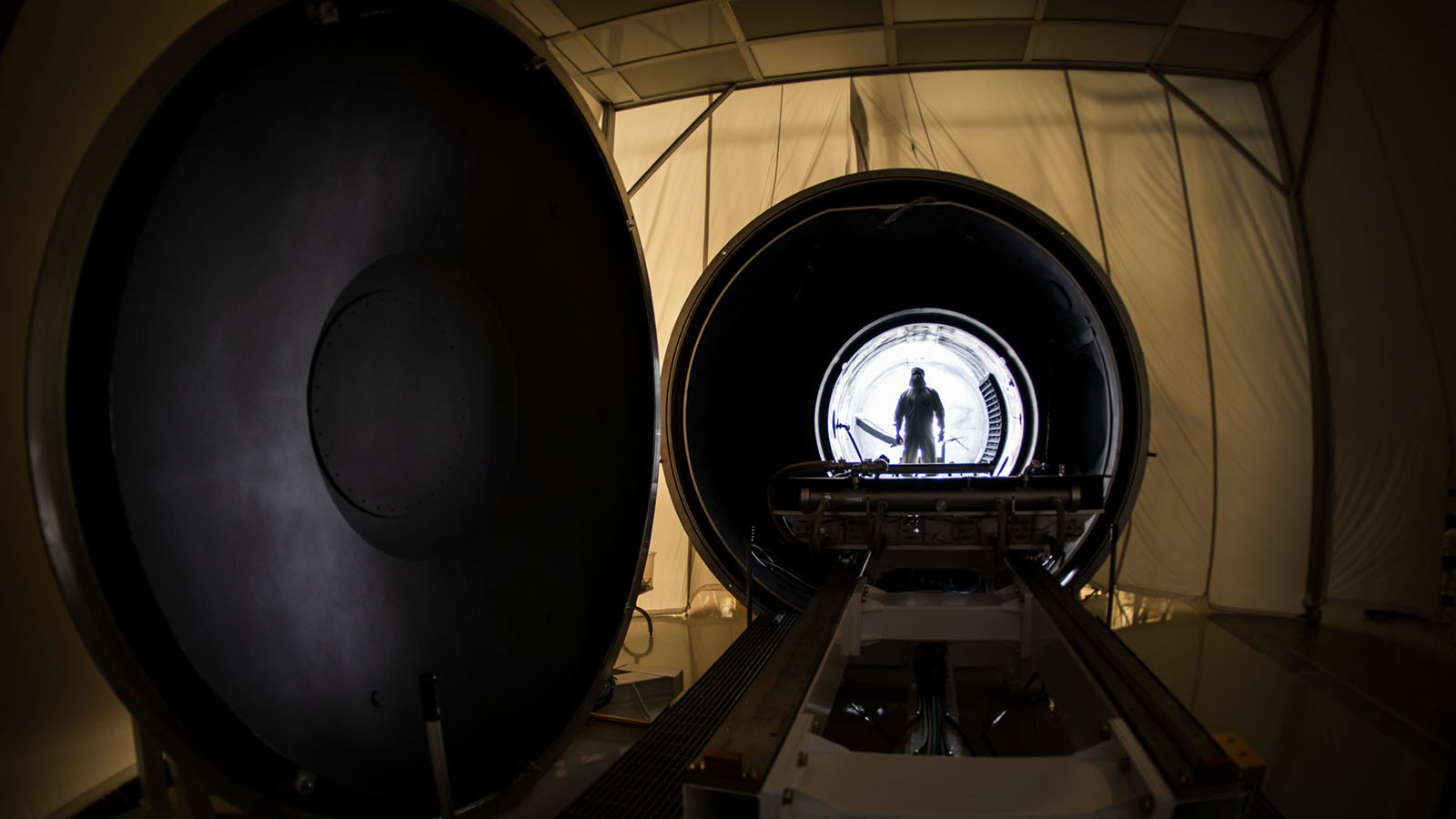 This March 26 photo captures one of several chambers used at SDL for testing and calibration.